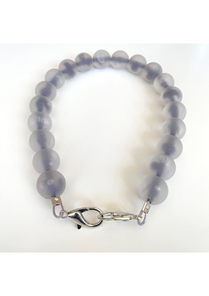 Akrilik Buzlu Çanta Sapı BA-0078 45 cm Şeffaf Içi Lacivert