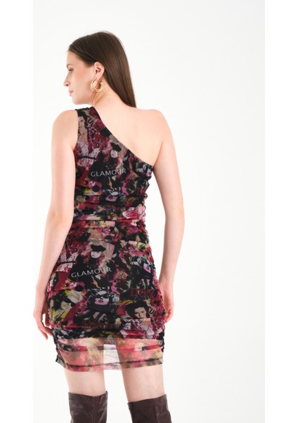 Tek Omuz Tül Elbise indirimleri