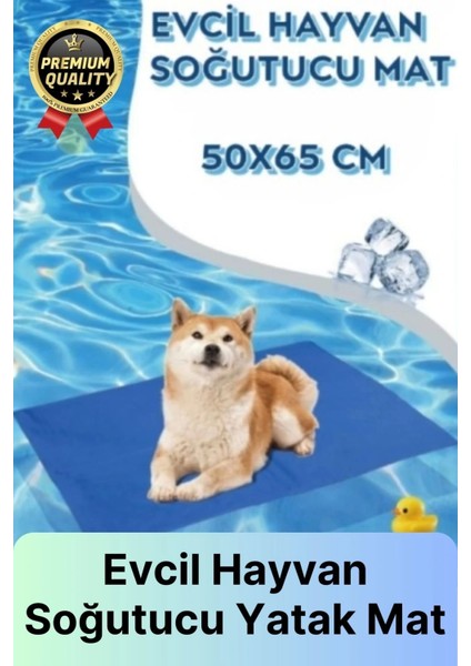 Çok Amaçlı Jel Dolgulu Kendinden Serinletici Evcil Hayvan Kedi Köpek Soğutucu Yatak Mat 50X65 cm