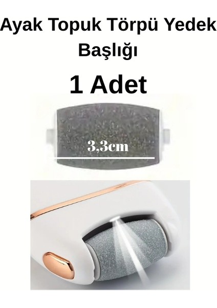 Ayak Topuk Törpüsü Yedek Başlığı – Elektrikli Ayak Törpü Cihazı Için Uyumlu, Ölü Deriyi Temizlemeye Yardımcı, Kolay Takılabilir ve Dayanıklı Yedek Başlık ile Pürüzsüz Topuk Bakımı