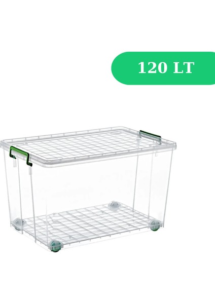 120 Litre Tekerlekli Saklama Kabı Banyo Mutfak Saklama Kutusu Oyuncak Kutusu