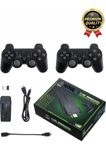 Nostaljik 4K Çözünürlük 2.4g Uyumlu Kablosuz Çift Kol Konsol Retro 20000 Oyunlu Game Stick Atari fiyatları