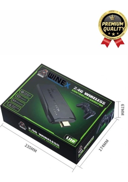 Nostaljik 4K Çözünürlük 2.4g Uyumlu Kablosuz Çift Kol Konsol Retro 20000 Oyunlu Game Stick Atari