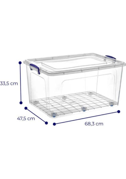 Tekerlekli Kilitli Saklama Kutusu 80 Litre 3 Adet Tekerlekli Saklama Kabı fiyatları