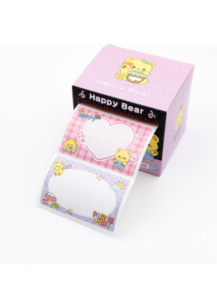 Happy Bear Desenli Rulo Etiket 70’li Set 6x4 cm – Kutu Rengi Stok Durumuna Göre Değişebilir fiyatları