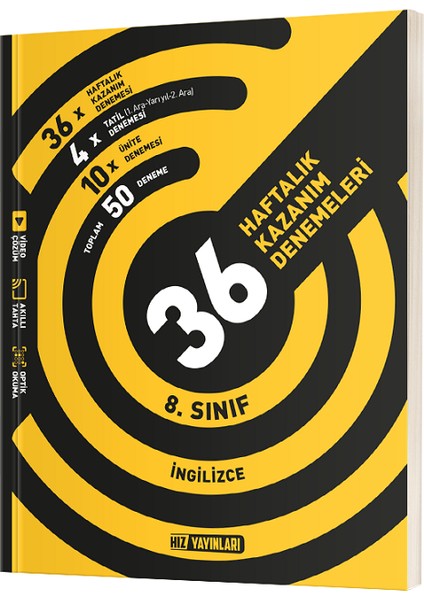 Hız Yayınları 8. Sınıf Ingilizce Haftalık 36 Deneme Hız Yayınları