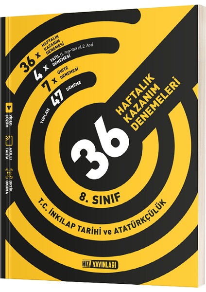 Hız Yayınları 8. Sınıf Tc Inkılap Tarihi ve Atatürkçülük Haftalık 36 Deneme Hız Yayınları