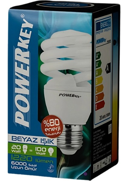 20W Tasarruflu Ampül (Renk Seçenekli)