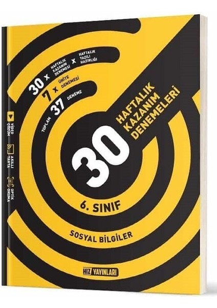 Hız Yayınları 6. Sınıf Sosyal Bilgiler 30 Deneme Hız Yayınları
