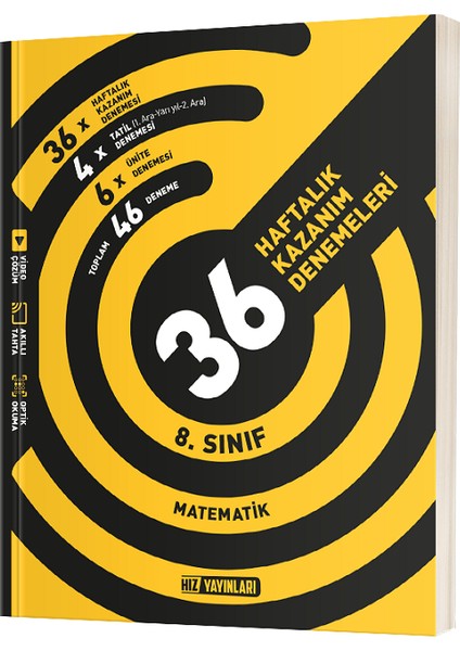Hız Yayınları 8. Sınıf Matematik Haftalık 36 Deneme Hız Yayınları