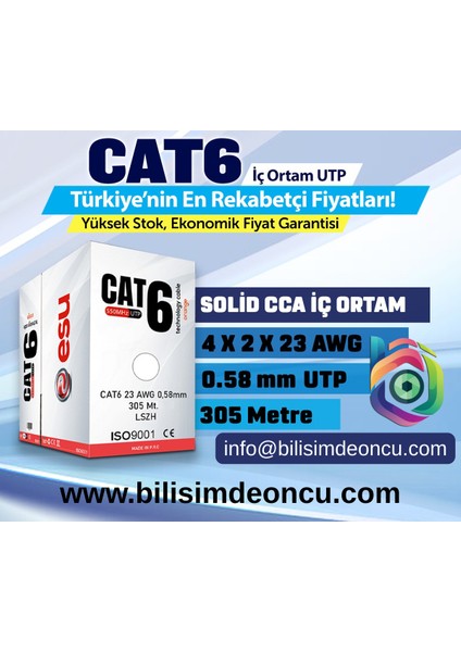 305 Metre Iç Ortam Cat6 Kablo