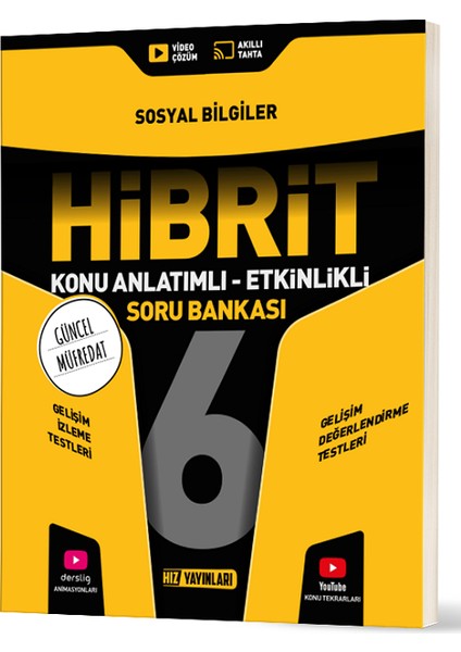 Hız Yayınları 6. Sınıf Sosyal Bilgiler Hibrit Konu Anlatımlı Etkinlikli Soru Bankası Hız Yayınları