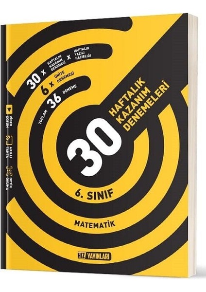 Hız Yayınları 6. Sınıf Matematik 30 Deneme Hız Yayınları