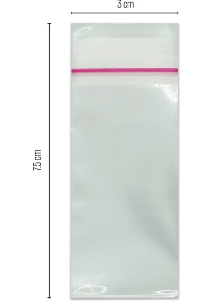 3*7.5 Bantlı OPP (Parlak) Jelatin 1000 Adet