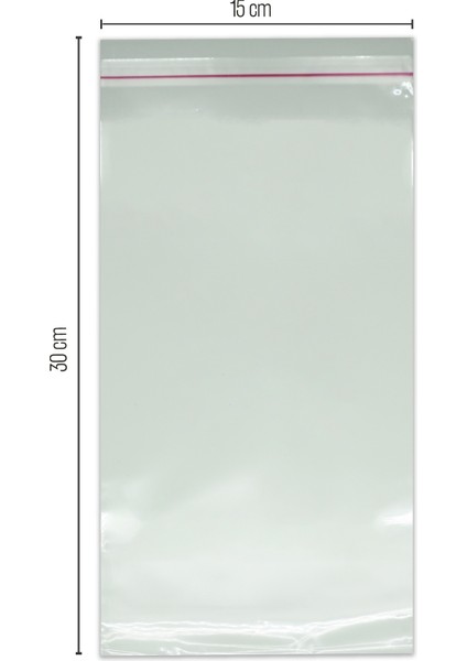 15*30 Bantlı OPP (Parlak-Şeffaf) Jelatin 100 Adet