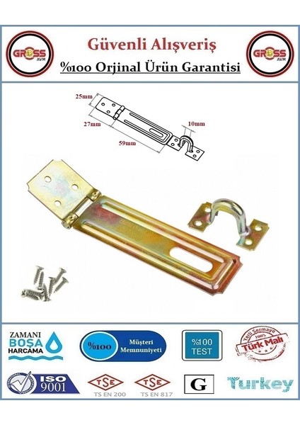 Sandık Askısı - Asma Kilit Aparatı - 25MM