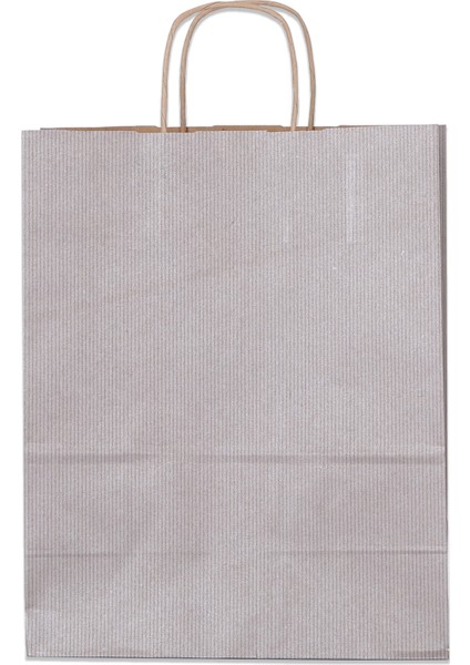 32*41*12 Gümüş Kraft Saplı Kağıt Çanta 25 Adet fiyatları