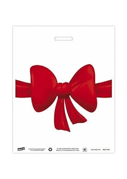 6 No (60*70) Takviyeli El Geçme Poşet Fiyonk Desenli 50 Adet