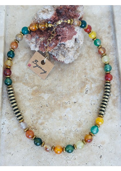 Renkli Akik Doğaltaş Kolye fiyatları