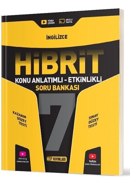 Hız Yayınları 7. Sınıf Ingilizce Hibrit Konu Anlatımlı Etkinlikli Soru Bankası Hız Yayınları
