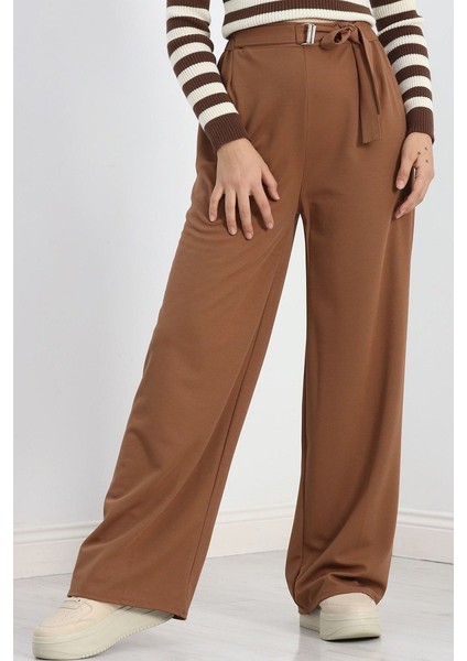 Tokalı Palazzo Pantolon Açıkkahve fiyatları