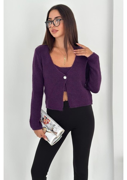 Kadın Triko Atlet & Hırka Takımı – Renkli & Yumuşak Dokulu Ikili fiyatları