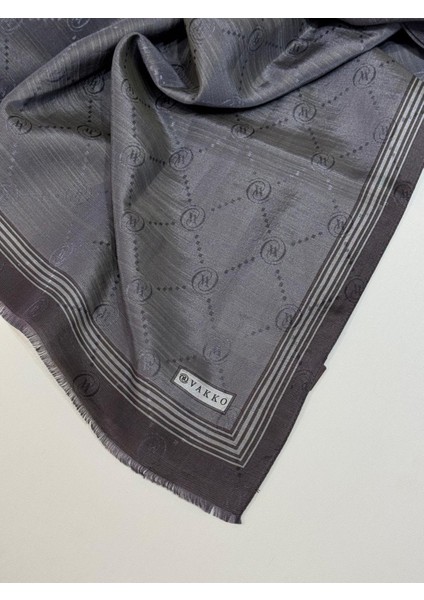 Monogram Pamuk Ipek Bordürlü Şal 41540-KOYU Gri fiyatları