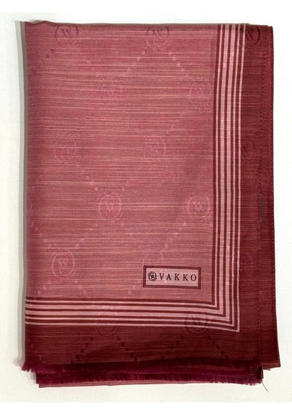 Monogram Pamuk Ipek Bordürlü Şal 41540-GÜL Kurusu