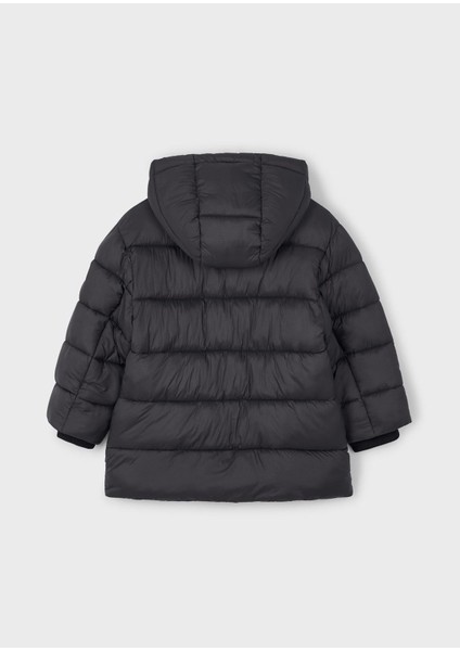 Erkek Çocuk Kapüşonlu Uzun Şişme Dolgulu Mont 4422 Siyah indirimleri