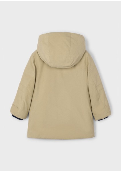 Erkek Çocuk Kapüşonlu Uzun Parka Mont 4419 Bej modelleri