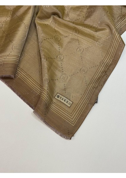 Monogram Pamuk Ipek Bordürlü Şal 41540-KOYU Kum Beji fiyatları