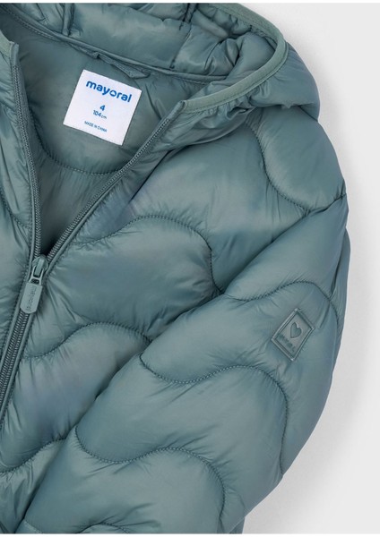 Kız Çocuk Kapüşonlu Şişme Dolgulu Mont 4443 Yeşil modelleri