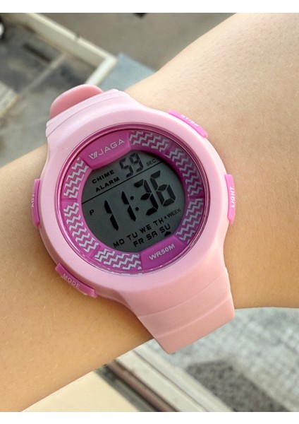 Pembe Renk Dijital Su Geçirmez Çocuk Kol Saati modelleri