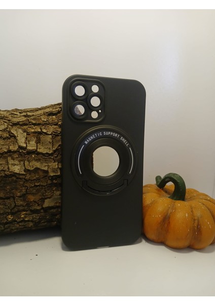 Iphone 12 Pro Telefon Kılıfı Standlı Magsafe Özellikli Lens Korumalı Kapak