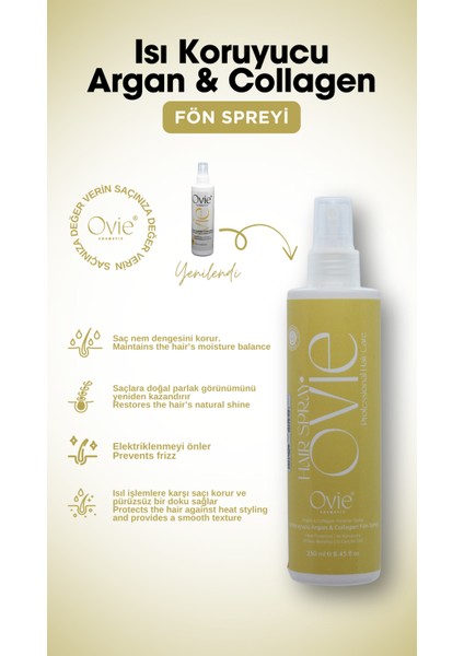 Isı Koruyucu Argan & Collogen Fön Spreyi