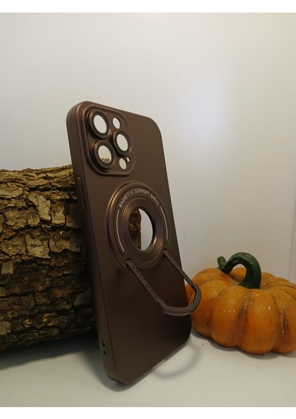 Iphone 13 Pro Max Telefon Kılıfı Standlı Magsafe Özellikli Lens Korumalı Kapak