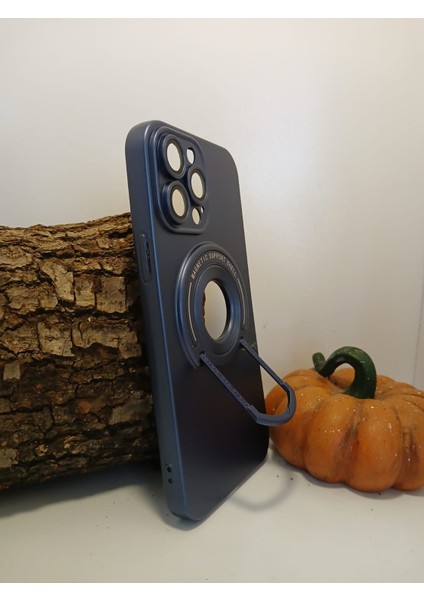 Iphone 13 Pro Max Telefon Kılıfı Standlı Magsafe Özellikli Lens Korumalı Kapak