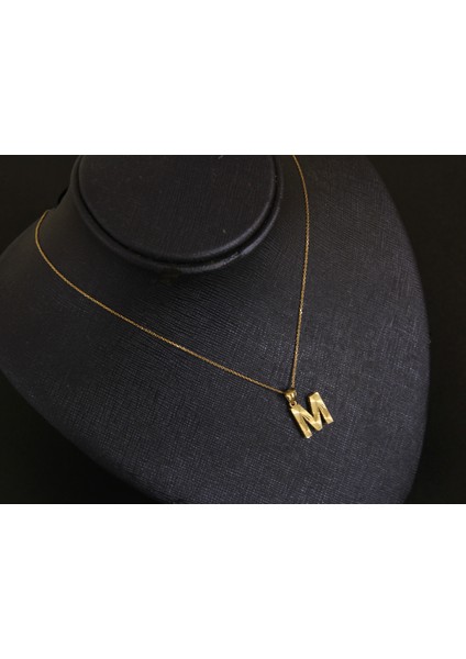 14 Ayar Parlak Harf Kolye