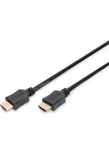 Digitus HDMI High Speed With Ethernet Bağlantı Kablosu (Hdmı 1.3), 1080P Full Hd, HDMI Tip A Erkek - HDMI Tip A Erkek, 10 Metre, Cu, AWG28, 3x Zırhlı, Altın Kaplama, Siyah Renk&lt;br&gt; digitus HDMI