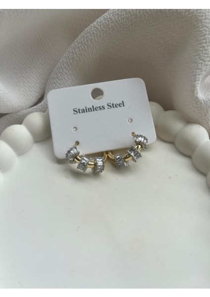 Çelik Taşlı Halka Küpe fiyatları