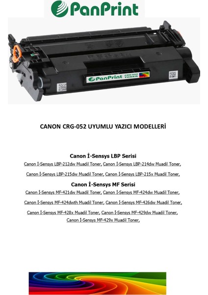 Canon I-Sensys MF-424DW Muadil Toner 3100 Sf. fiyatları