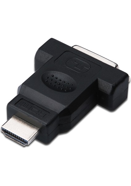 HDMI &lt;-&gt; Dvı-I Adaptörü, HDMI Tip A (19) Erkek - Dvı-I (24 + 5) Dişi, HDMI 1.3, Siyah Renk