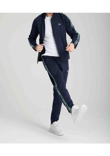 Şeritli Lacivert Slim Fit Eşofman Takımı modelleri