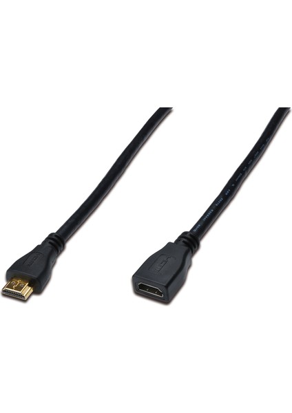 HDMI High Speed Wih Ethernet Uzatma Kablosu (Hdmı 1.4), 2160P, Ultra Hd 4k, HDMI Tip A Erkek - HDMI Tip A Dişi, 5 Metre, AWG30 , 3x Zırhlı, Ul, Altın Kaplama, Siyah Renk