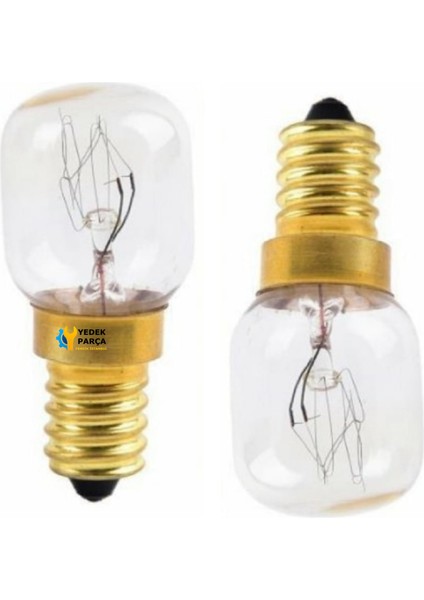 Ferro Ankastre Davlumbaz Buzdolabı Fırın 15 Watt Gün Işığı 300° Halojen Ampül 2 Adet