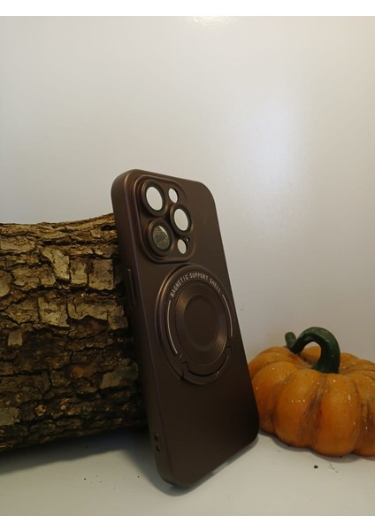 Iphone 14 Pro Telefon Kılıfı Standlı Magsafe Özellikli Lens Korumalı Kapak