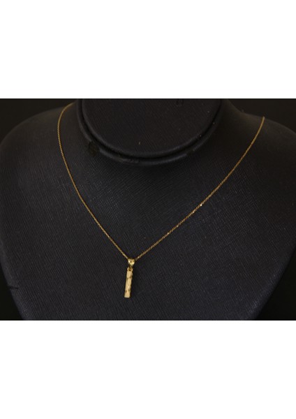 14 Ayar Parlak Harf Kolye