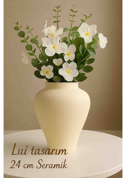 Iskandinav Tarzı Seramik Bohem Xxl Boy Krem Trend Vazo modelleri