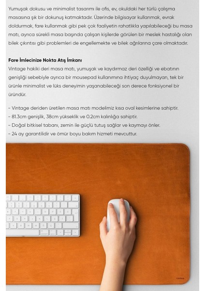 Cleimen Vintage Deri Masa Matı & Mouse Pad indirimleri