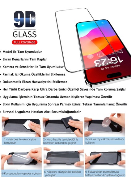 Apple iPhone 17 Air Ekran Koruyucu 9d Kırılmaz Cam - Extra Darbe Koruma - Ekranı Tam Kaplar fiyatları